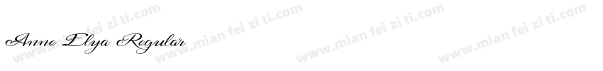 Anne Elya Regular字体转换